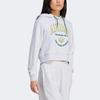 Adidas Originals Vrct Embroidered Logo Loose Long Sleeve Hoodie Women Hoodie Grey IT9846