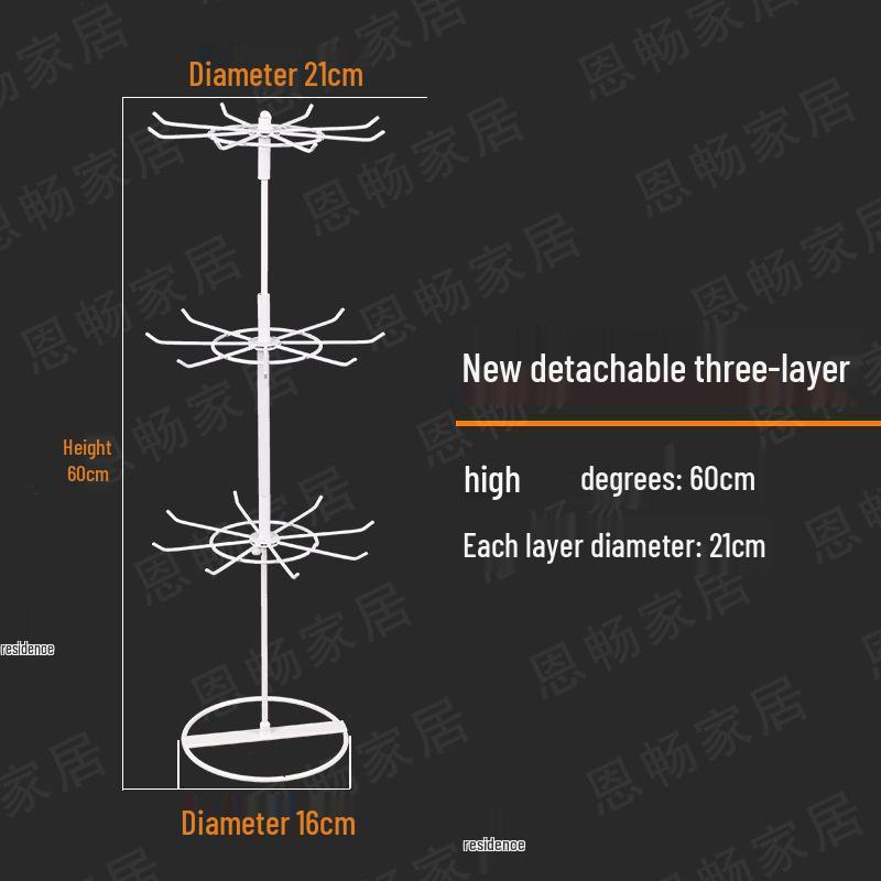 Multilayer Rotating Display Stand with Wheels for Jewelry, Socks, Keychains, Toothbrushes & Stationery