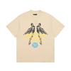 Mens Oversized Vintage Washed Cotton T-Shirt With Cartoon Animal Print Streetwear Loose Fit Short Sleeve Tee