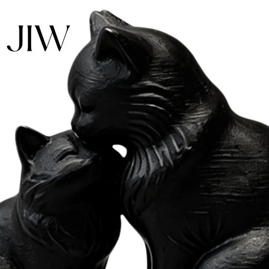 Couple Anniversary Keepsake 3D Printed Cat Figurine, Cute Mother And Baby Kitten Statue, Housewarming Gift for Friends Minimalist Animal Ornament