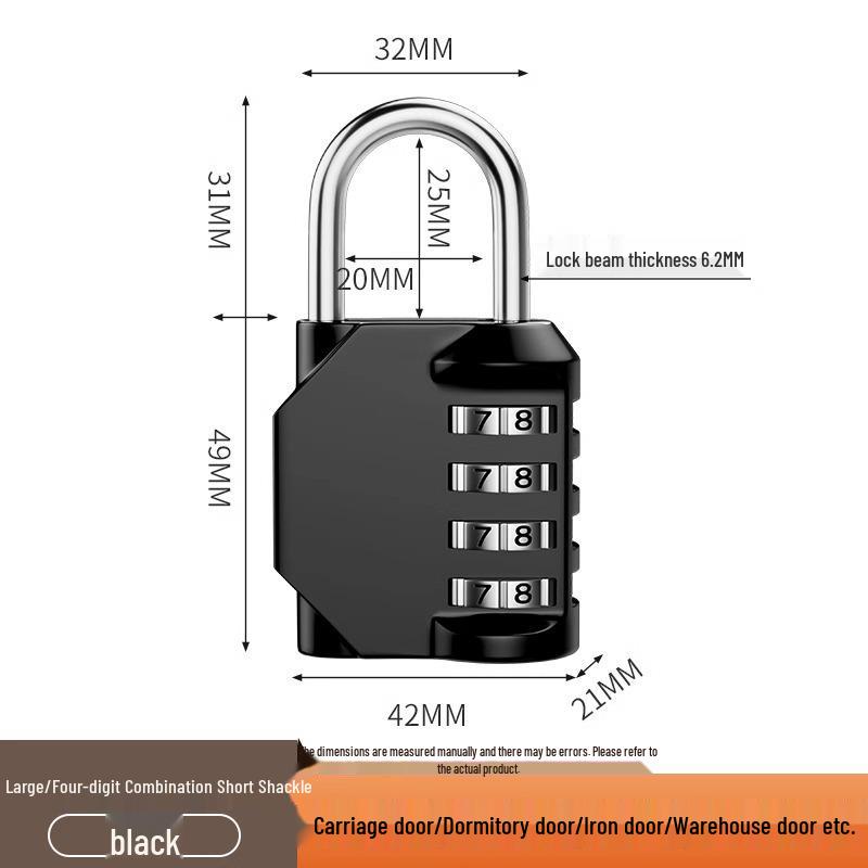 Waterproof Combination Padlock for Home, Outdoor, Suitcase, and Dormitory Lockers