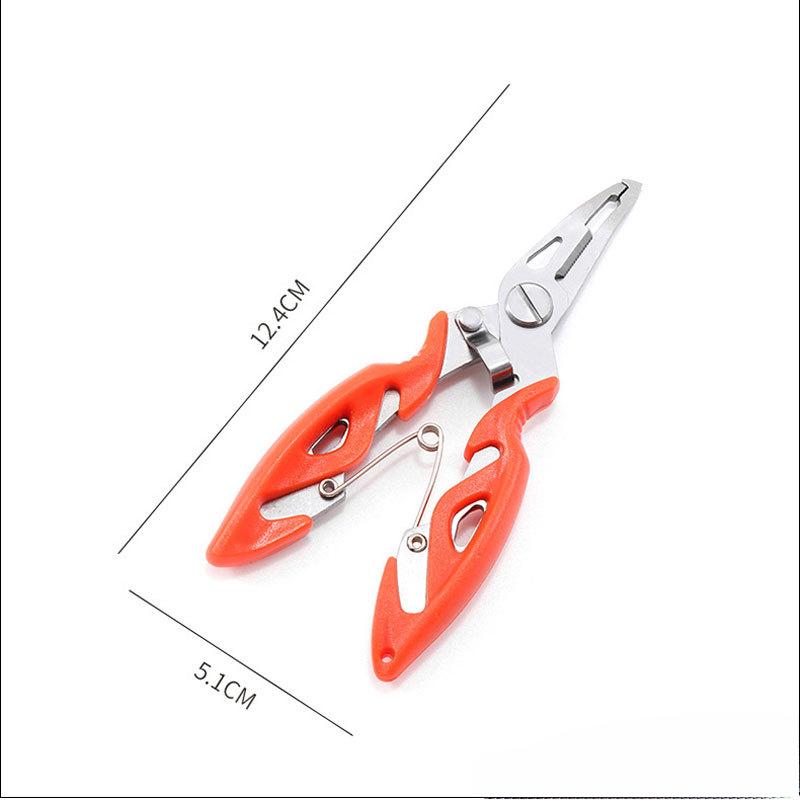 1PC Multifunctional Stainless Steel Fishing Pliers Split Ring Scissors Wire Line Cutter Hook Remover