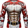 Divertenti Magliette Stampate in 3D con Muscoli Finti di Babbo Natale Brutto Natale Uomo Donna Magliette a Maniche Lunghe Moda Oversize Abbigliamento Natalizio da Uomo