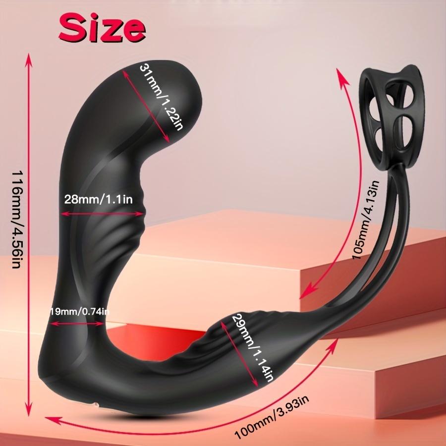 Dual motor Male Vibrator Double Ring Anal Plug Vibrator Silicone Men Prostate Stimulation Toy for Beginners Male Couple