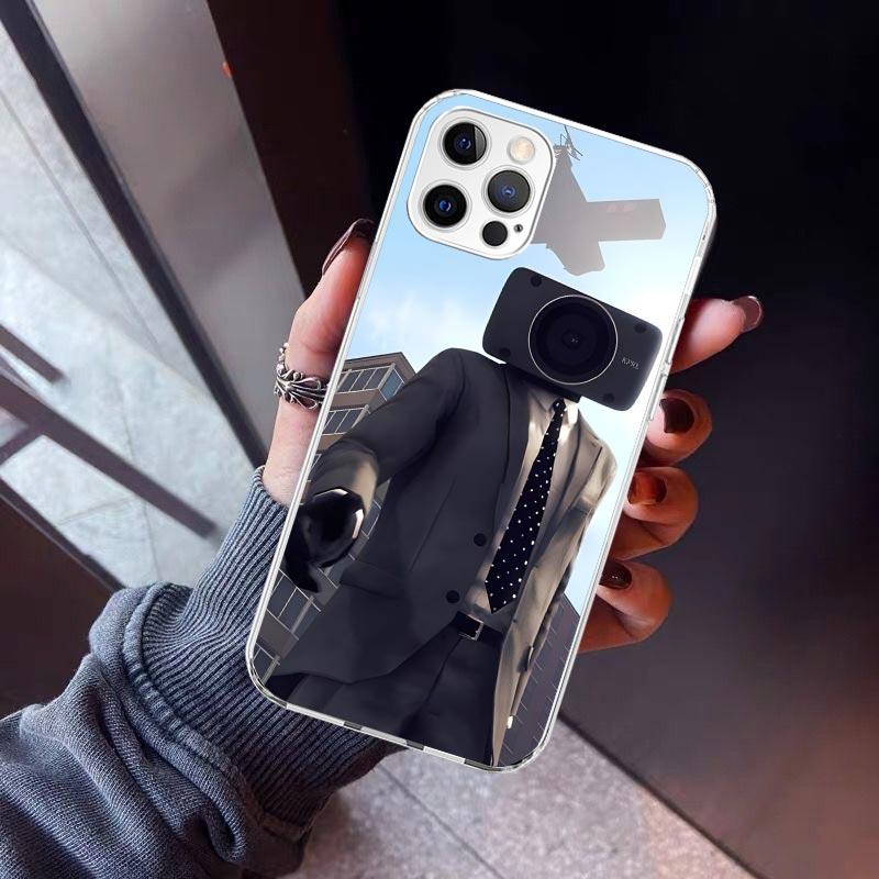 

S-Skibidi Toilet Mobile Cell Phone Case For iPhone 17 Air 11 13 Mini 14 15 Plus 16 12 Pro Max 16E SE 7 8 Pattern Soft TPU Back C iPhone 11