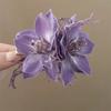 Super Fairy Orchid Hair Clip Purple Lily Flower Headwear New Hair Accessories  Woman