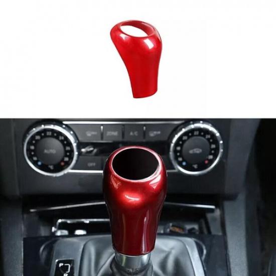 Central Console Bright Red For Benz Mercedes-GLK 2009-2015 Gear Shift Knob Cover