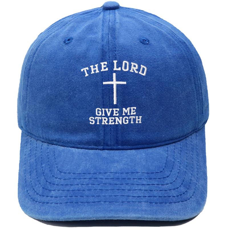 The Lord gave me strength embroidered baseball cap vintage casual visor for men and women