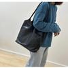Johnature Borsa Tote Casual Fatta a Mano Versatile Borsa a Spalla da Pendolarismo Grande Capacità Vera Pelle Borsa