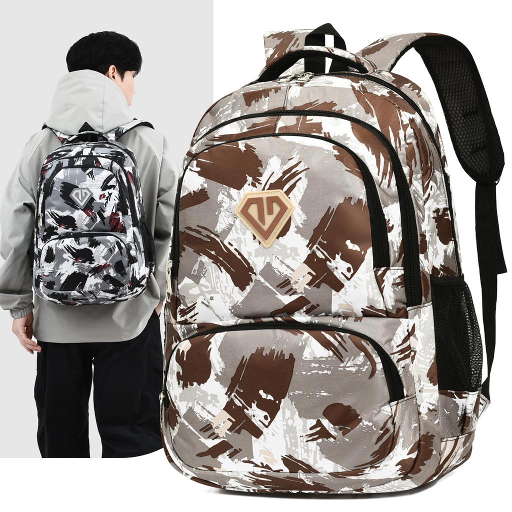 Neuer Rucksack mit großer Kapazität, lässig, trendiger Aufdruck Graffiti, Laptoptasche, Geschäftsrucksack für Herren Damen