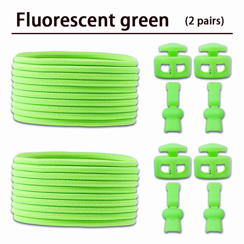 2Pair Elastic shoelaces Without Ties Lock Shoelace sneakers No Tie Shoe laces Kids Adult round Quick laces Shoe accessories