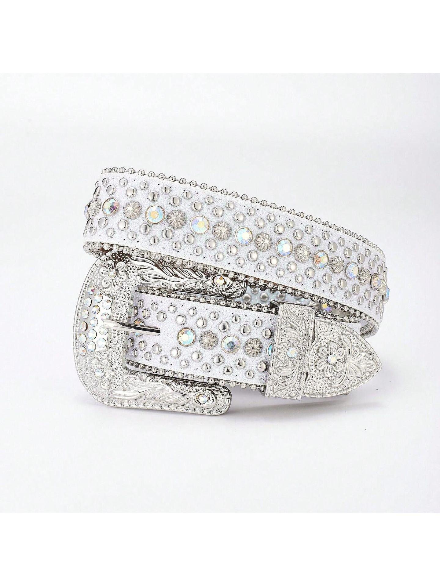 

Ремень со стразами, модный ремень, индивидуальный джинсовый ремень для ковбойской девушки с кристаллами и заклепками 120cm*3.8cm