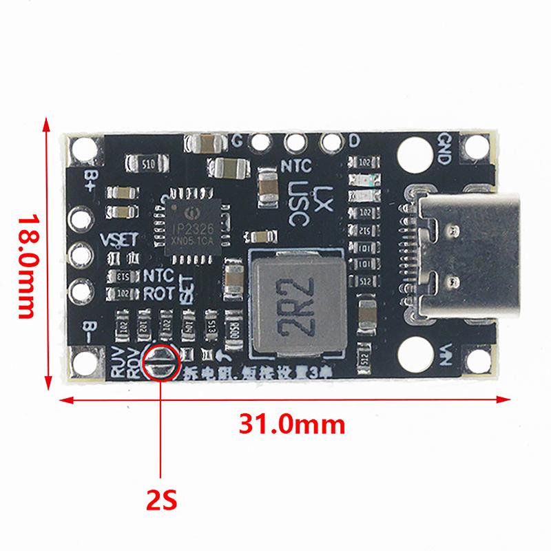 3.7V Lithium Battery Supporting Fast Charging Balance With Indicator Light Type-C Usb Charging Enhancement Module