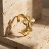 Metal Flower Cuff Bracelet Gold Color Open Arm Bangle Vintage Elegant Bangles  for Women