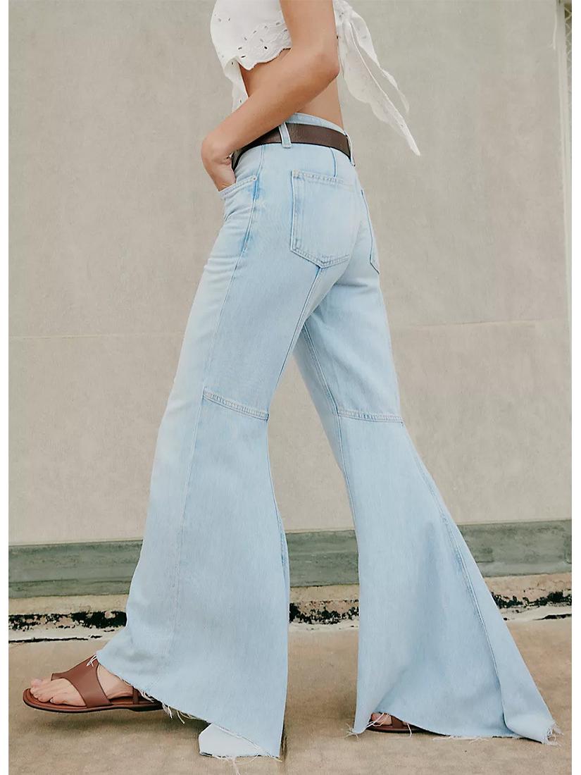 

2025 Women s High-Waist Wide-Leg Jeans - European and American Style Extra Extra Large світло-синій колір