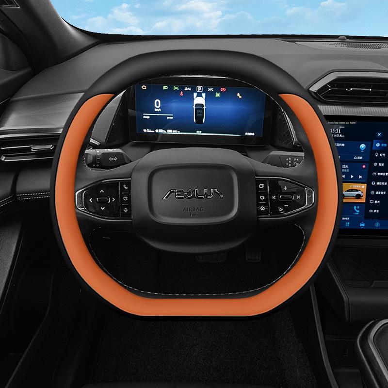 Genuine Leather Anti-Slip Steering Wheel Cover for Dongfeng Fengshen L7 - Ultra-Thin, Sweat-Proof, Universal Fit
