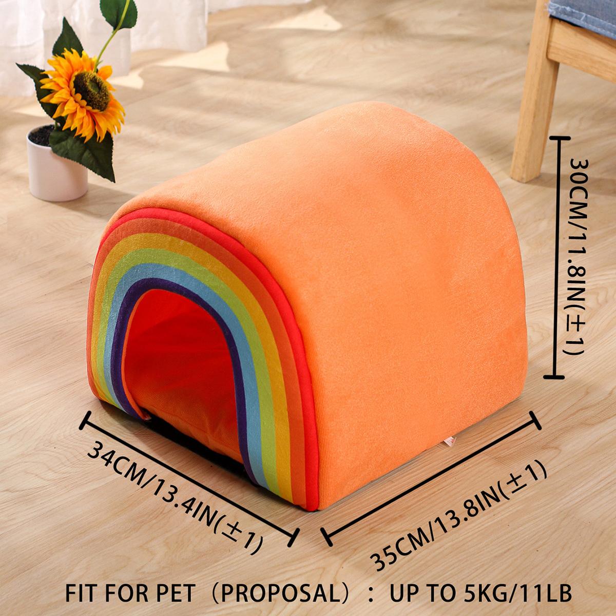 

Уютная комнатная кроватка для кошек Rainbow — товары для домашних животных, тепло и комфорт One-size