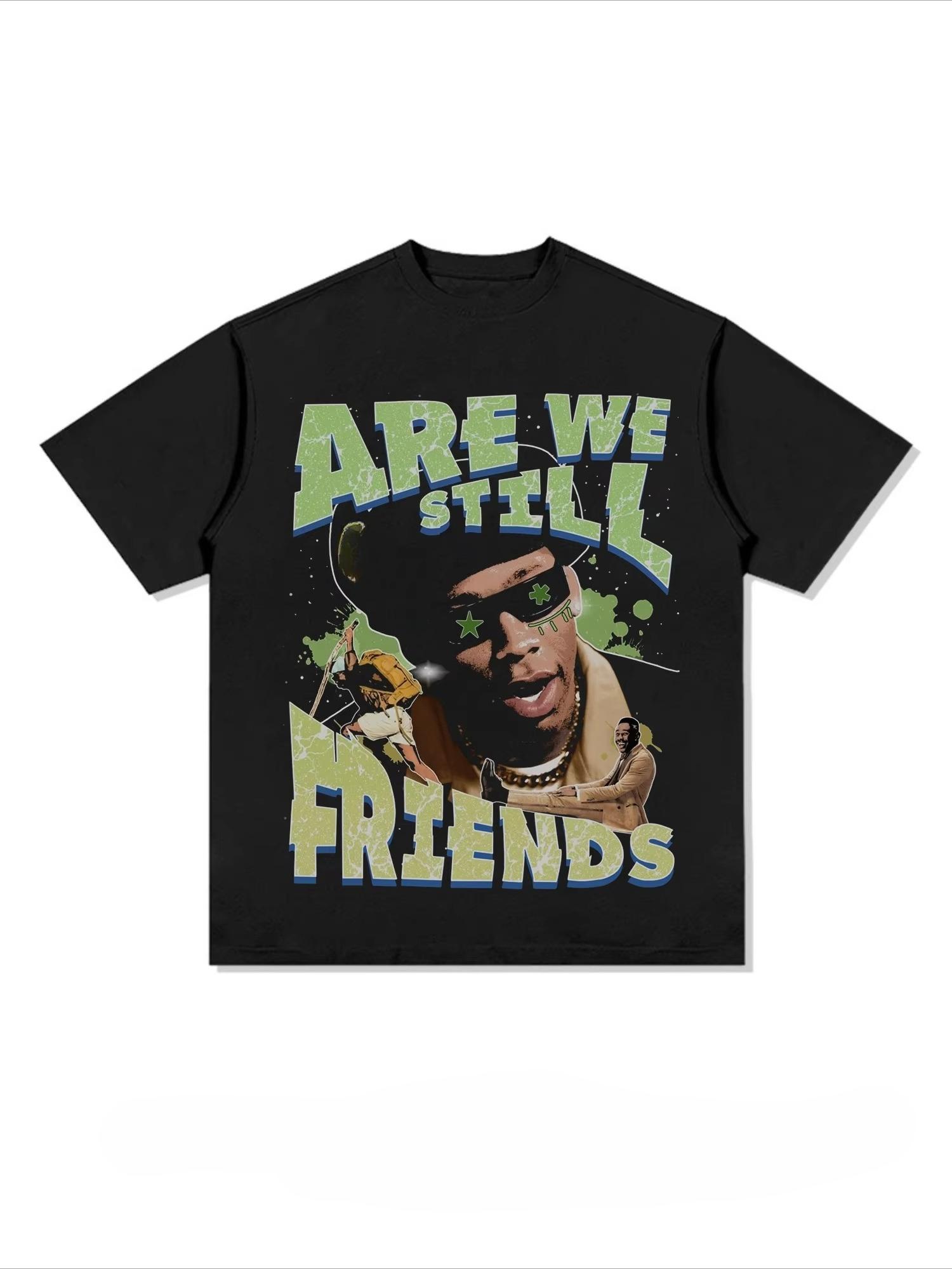 

rapper Album American T-Shirt Hip Hop Casual Print Men s and Women s Short Sleeve Streetwear Autumn and winter innerwear 4XL