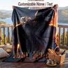 Custom Text Flannel Throw Blanket, Lightweight Cozy Bed Sofa BlanketDead by Daylight