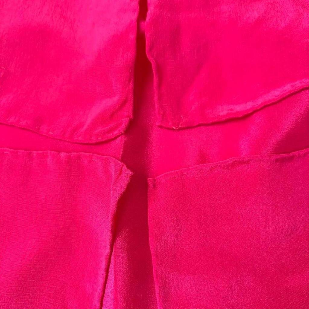 Used Yves Saint Laurent Silk Scarf Pink Ribbon YSL Vintage