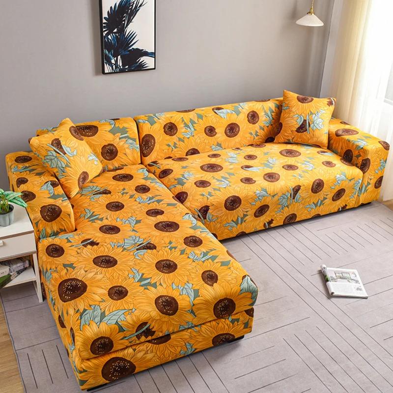 Elastic Sofa Cover 1/2/3/4 Seater L Shaped Corner Sofa Cover Protector For Living Room Stretch Cover For Sofa Couch Armchair