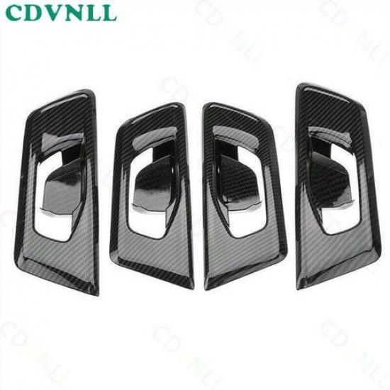 Inner Door Handle Bowl Panel Cover For Honda CRV CR-V 2017- ABS Carbon Fiber