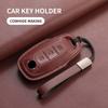 Genuine Leather Auto Key Fob Cover Case Housing Fit For Nissan Teana Qashqai X-Trail Kicks Tiida Auto Smart Key Fob Housing Long-lasting Protective