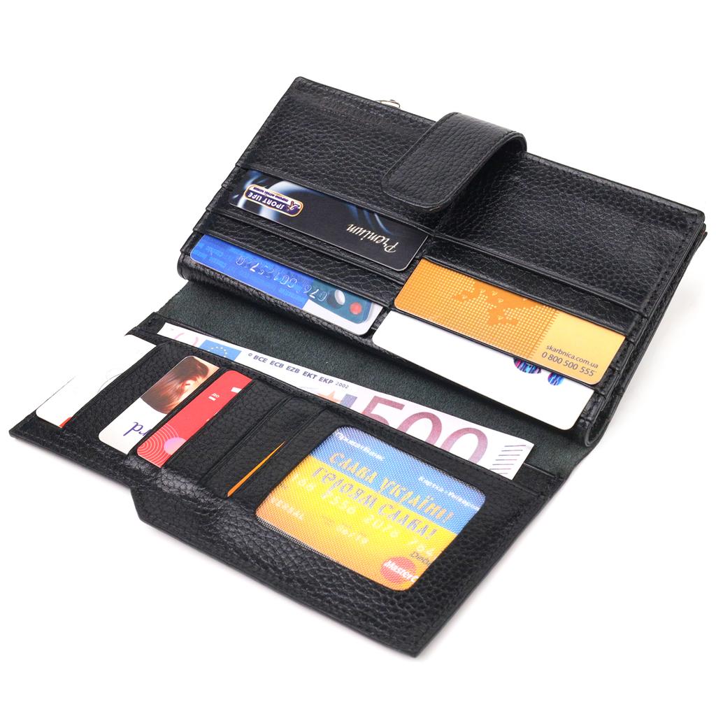 Dámská vertikální peněženka z pravé kůže CANPELLINI Wallet 21641 Black