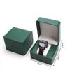 Genuine Leather Flip Top Jewelry Case Travel Watch Necklace Storage Box Compact Organizer with Soft Velvet Lining
