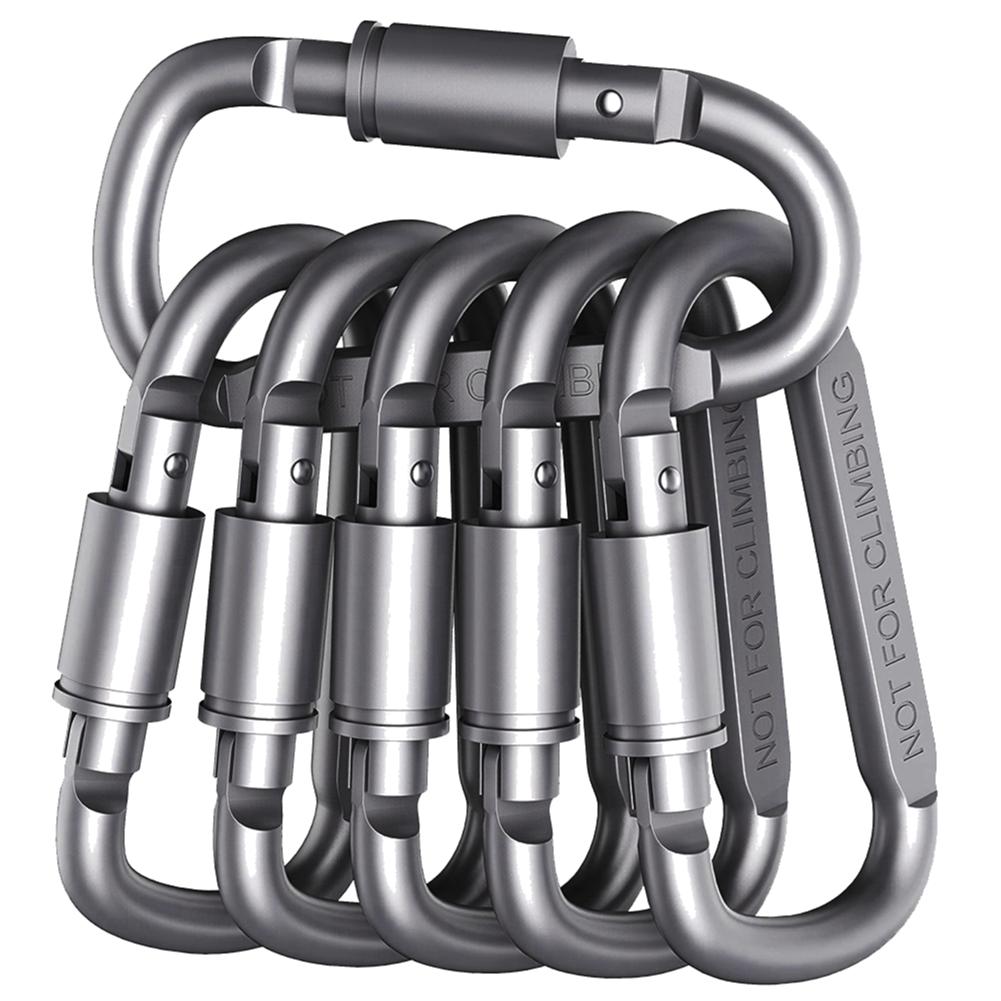 

6-30PCS Carabiner Set For Key Camping Survival Lock Buckle Hook Outdoor Keychain Clip Aluminum Alloy Caribiner Hook Karabiners