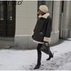 BITCED Women's Autumn/Winter Plus Size Fashion Shearling Coat Loose-Fit Shearling Coat