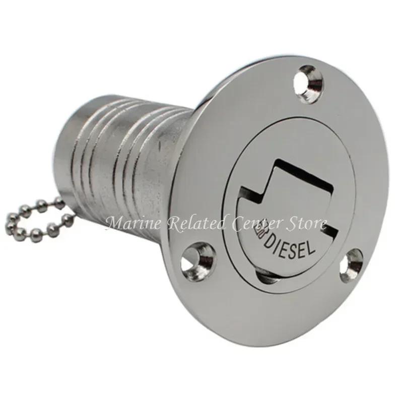 45/90 Degree Stainless Steel 316 Deck Filler Cap GAS DIESEL FUEL WASTE WATER 50mm(2inch) Marine Boat Yacht Hardware Deck Filler