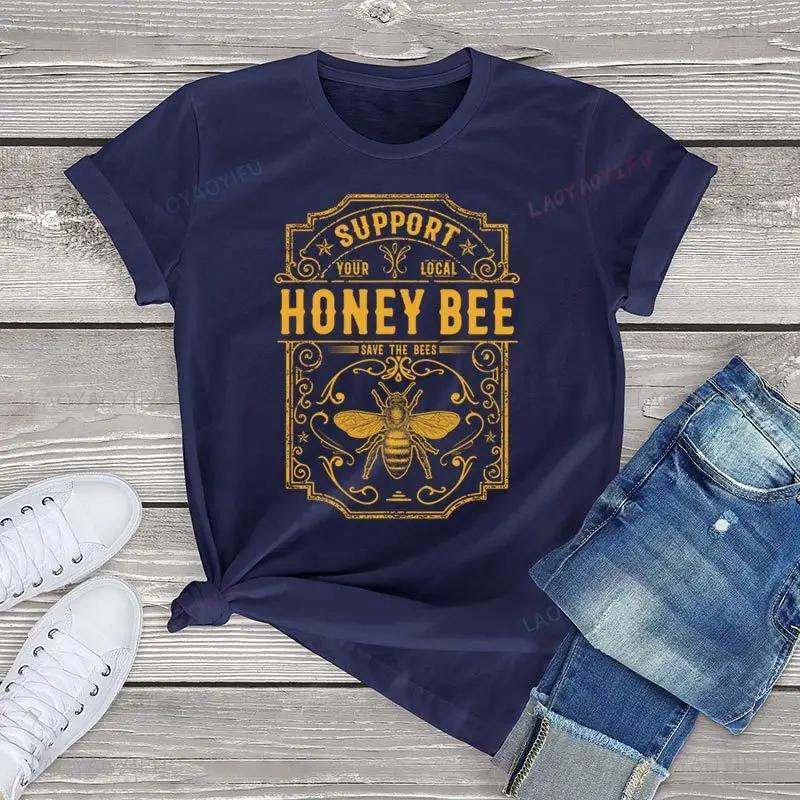 Trends Honey Bee T Shirt 00s Vintage Unisex Casual Female Tops Tees For Women Clothing Summer 2024 Graphic T Shirt