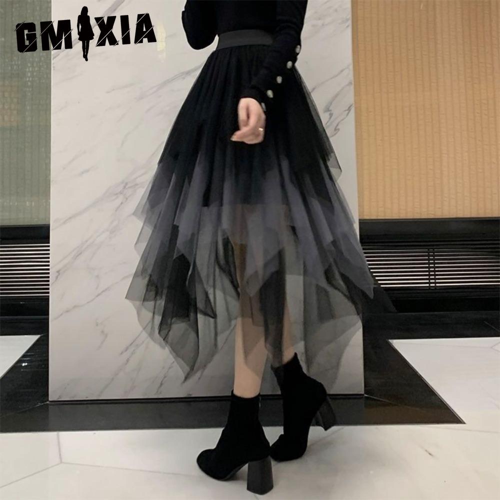 GMXIA Damenmode Lässig Einfarbig Druck Sommer Frühlingsrock