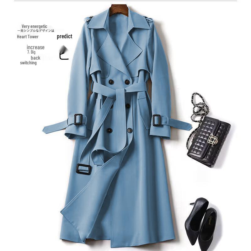Women's Petite Mid-Length Trench Coat, 2026 Korean Version, Popular British Style, Spring/Autumn Over-the-Knee Outerwear