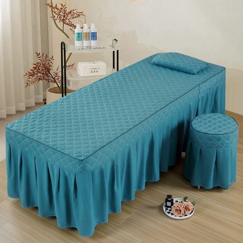 Thickened Single Double Beauty Bed Cover Massage Salon Body Care Pure Color Durable Denim Fabric Easy to Clean Beauty Therapy
