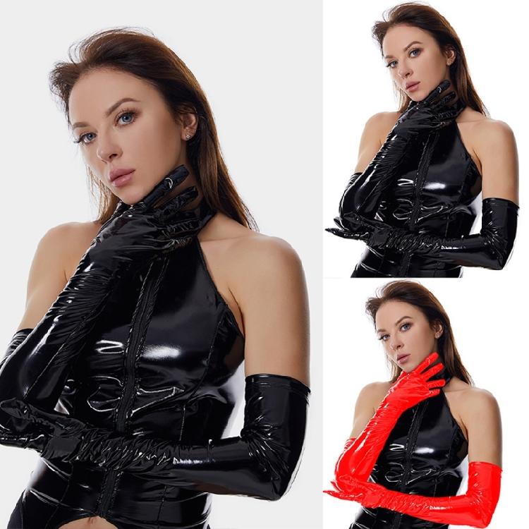 Długie Rękawiczki Operowe dla Kobiet Rękawiczki PU Elastyczne Długości do Łokcia