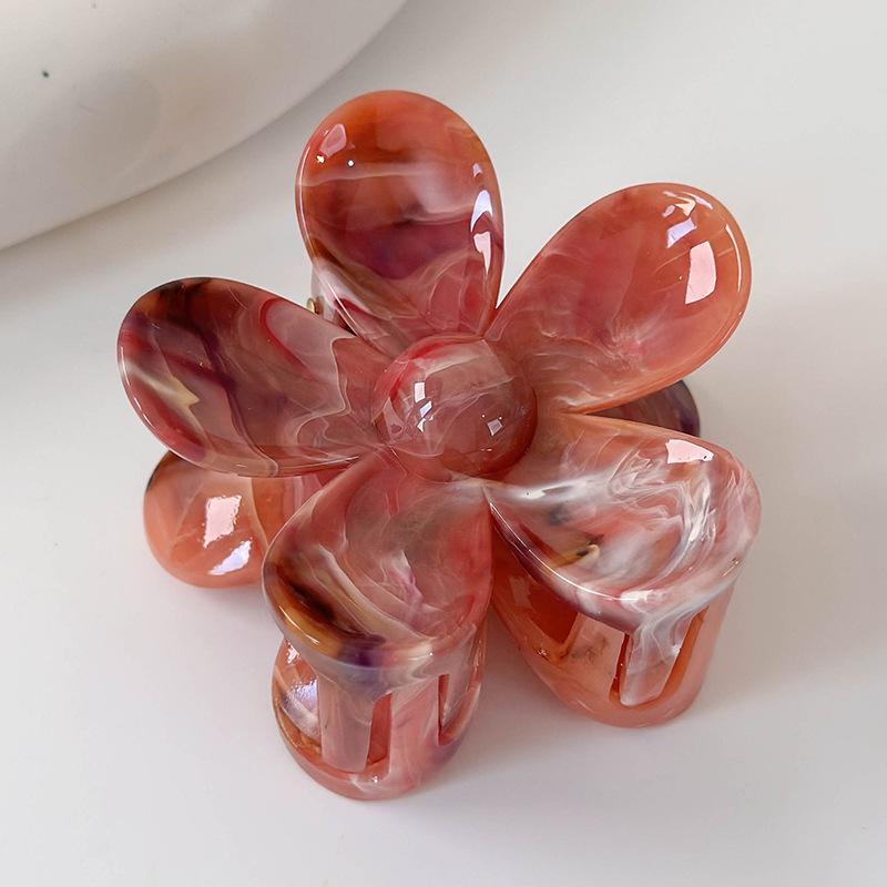 New Colorful Flower Shape Hair Claw for Women Girls Elegant Hair Clip Crab Hairpins Bath Barrettes Lady Fashion Hair Accessories