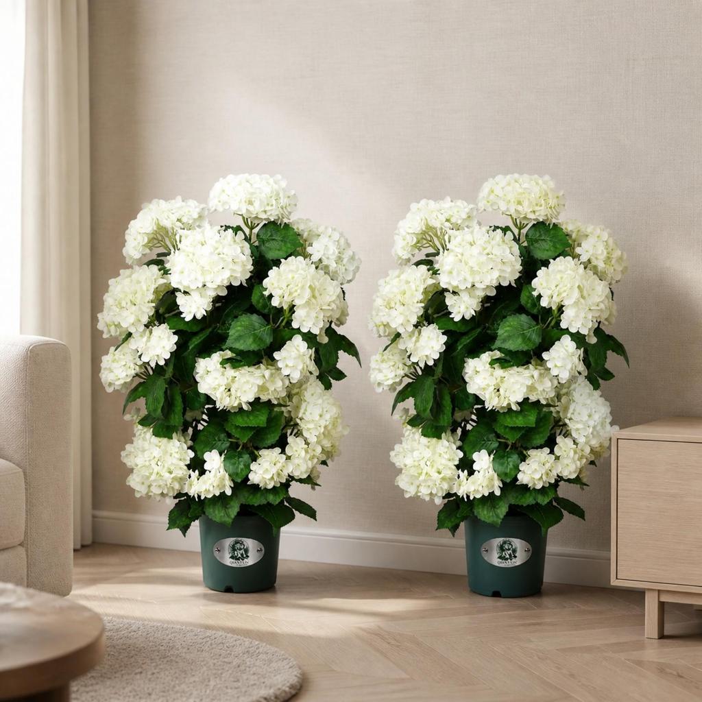 Artificial Hydrangea Tree Indoor Faux Potted Dense for Entryway