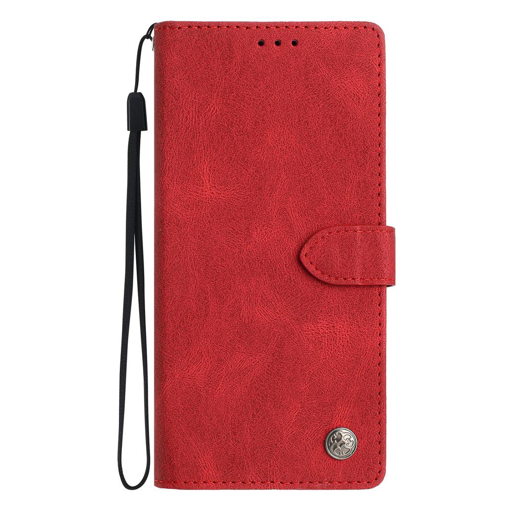 For Samsung Galaxy S24 Leather Case Solid Color Phone Wallet Cover