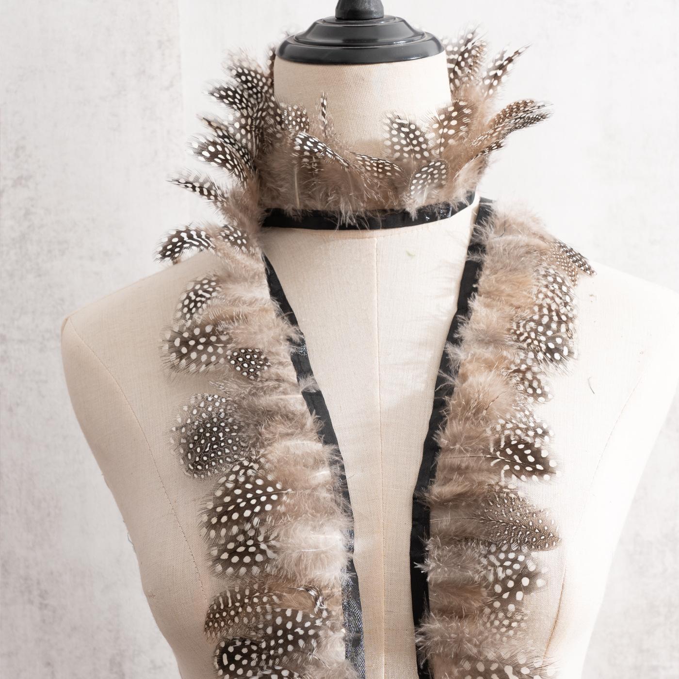 

Color Pearl Chicken Feather Cloth Strip Clothing Accessories Feather Cloth Edge Handicrafts Jewelry Indian Headgear Diy Material 10pcs