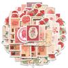 10/30/50pcs Cute Cartoon Red Rose Letter Stickers Vintage Aesthetic Graffiti Decals DIY Luggage Helmet Phone Sticker Decoration