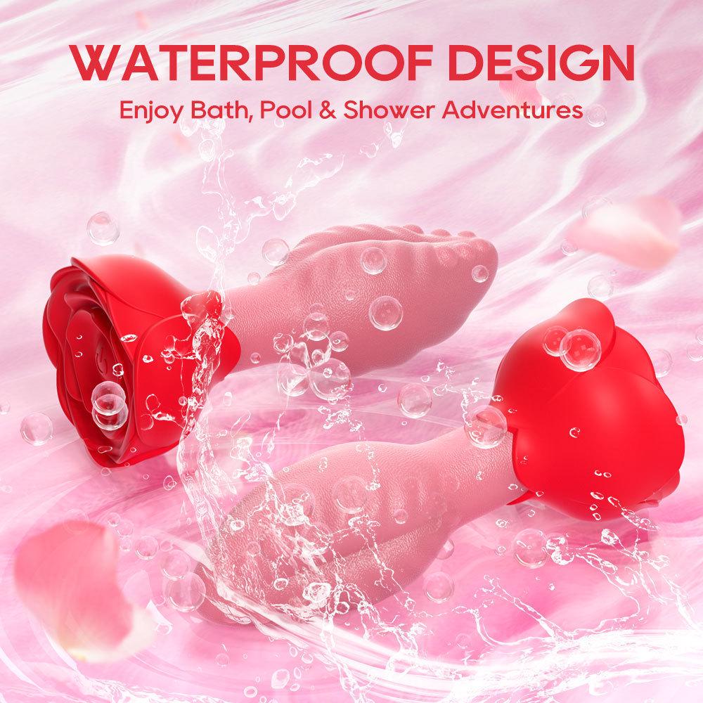 Rose Swing Remote-Control Silicone Vibrator Butt Plug for Men & Women - Anus Massage & Adult Sex Toy