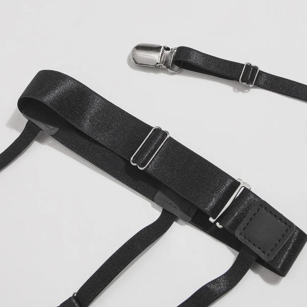 Unisex Verstellbarer Hemd- und Sockenhalter mit drei Klemmen