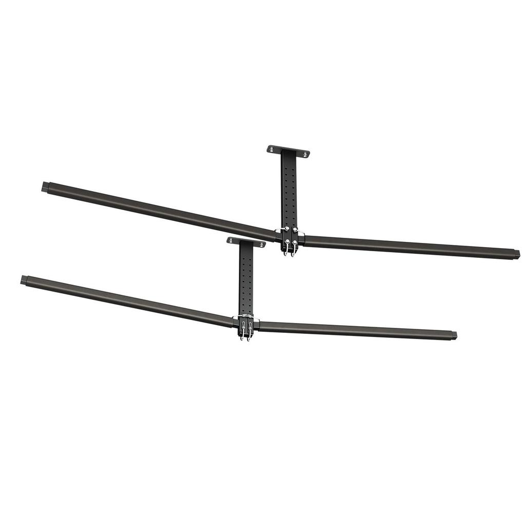 Kayak Storage Rack for 2 Kayaks, Holds Up to 113.4 kg, Heavy Duty Adjustable Ceiling Rack for Garage Ceiling Mount, Overhead Garage Storage Hanger for