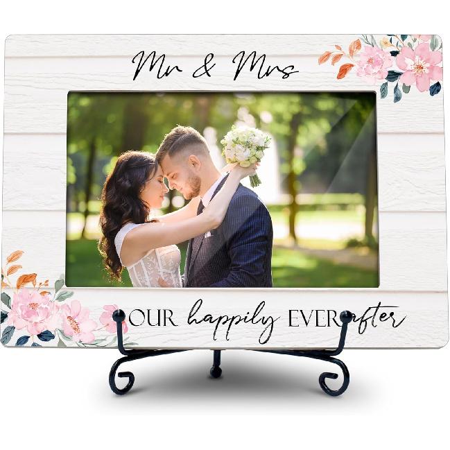 Best Is Yet To Come Love Picture Frame, 4X6 Wooden Photo Frame With Iron Stand, Wedding & Engagement Gifts