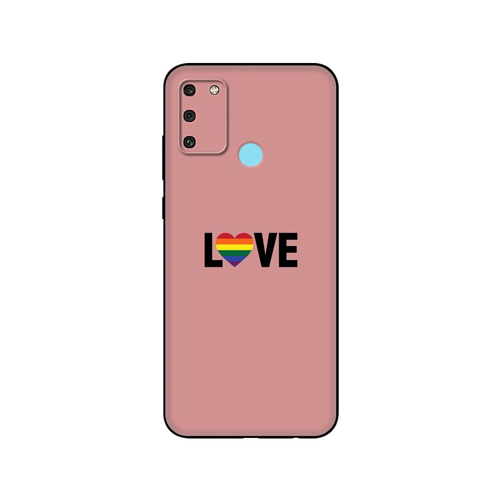 Husa neagra din tpu pentru Huawei Honor 8a Prime 8s Prime 9 Lite honor 9A 9C 9X Premium 9x Pro 9S Husa curcubeu arta DIY