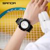 Sanda Unisex Student Sport Watch: Fashionable, Academy Style, Large Dial, Luminous, Waterproof Quartz Watch.