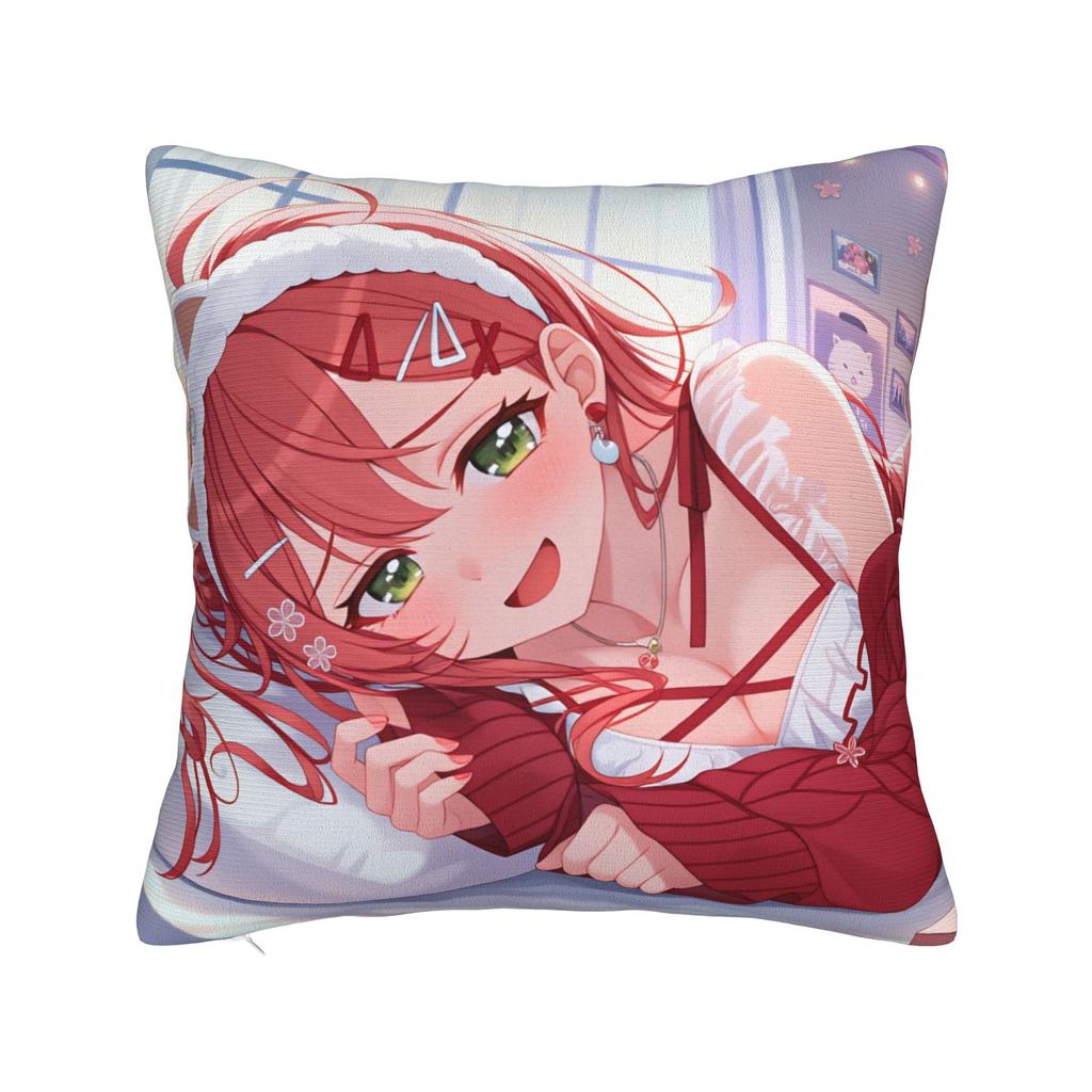 Hot Girl Kawaii Sakura Miko Pillow Case Comfy Pillow Cover For Couch Sofa Bedroom Kawaii Pillowcases