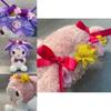 Cute Kuromi Cinnamoroll Plush Toy Pendant With Bead Chain